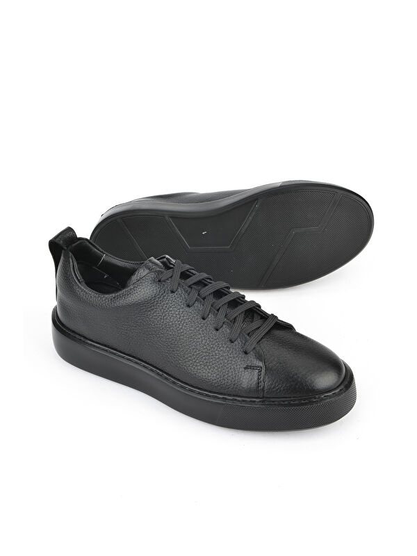 Erkek Hakiki Deri Sneaker 1511026Z875Y Siyah - Görsel 5