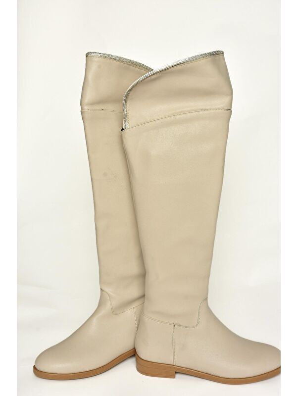 T8486435 Bej Kadın Çizme - Görsel 5