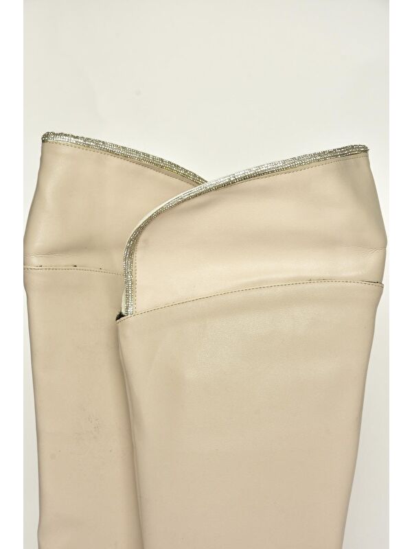 T8486435 Bej Kadın Çizme - Görsel 6