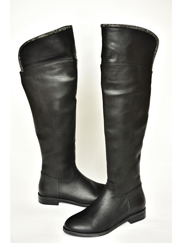 T8486435 Siyah Kadın Çizme - Görsel 4