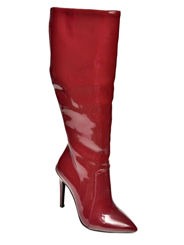 N3725301 Bordo Kadın Çizme - Görsel 4