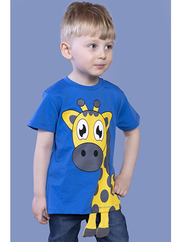 Toontoykids Erkek Çocuk Zürafa Baskılı Tişört