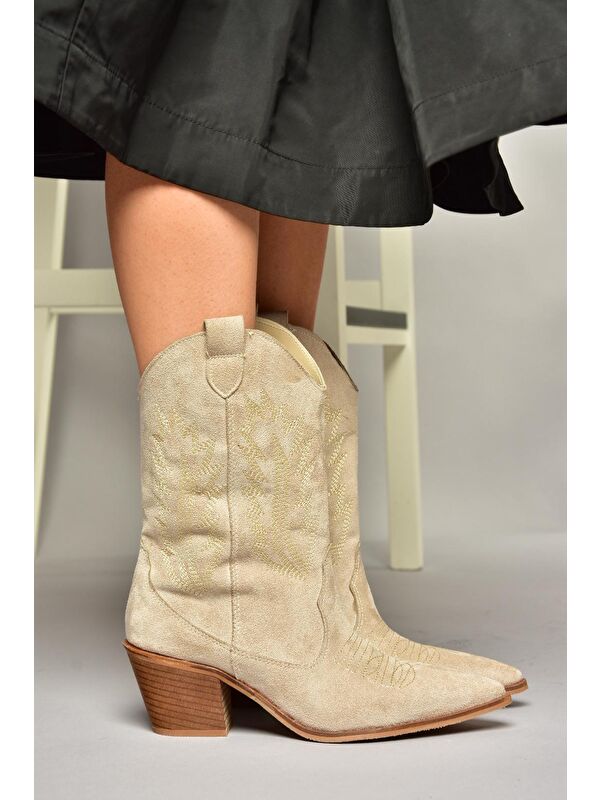 T2676550 Bej Kadın Bot - Görsel 6