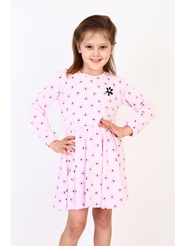 Toontoykids Kız Çocuk Komple Kelebek Desenli Elbise