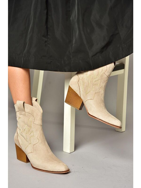 T2961120 Bej Kadın Bot - Görsel 3