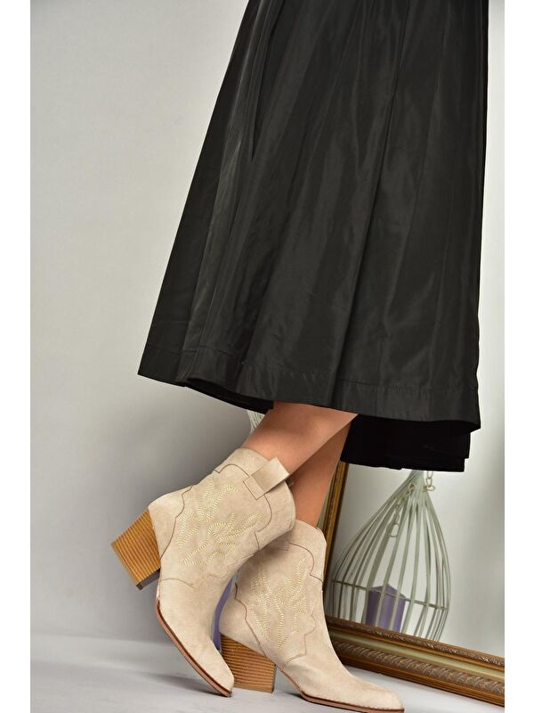 T2961120 Bej Kadın Bot - Görsel 5