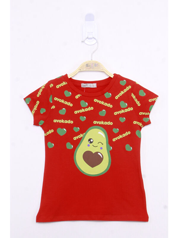 Toontoykids Kız Çocuk Avokado Baskılı Tişört