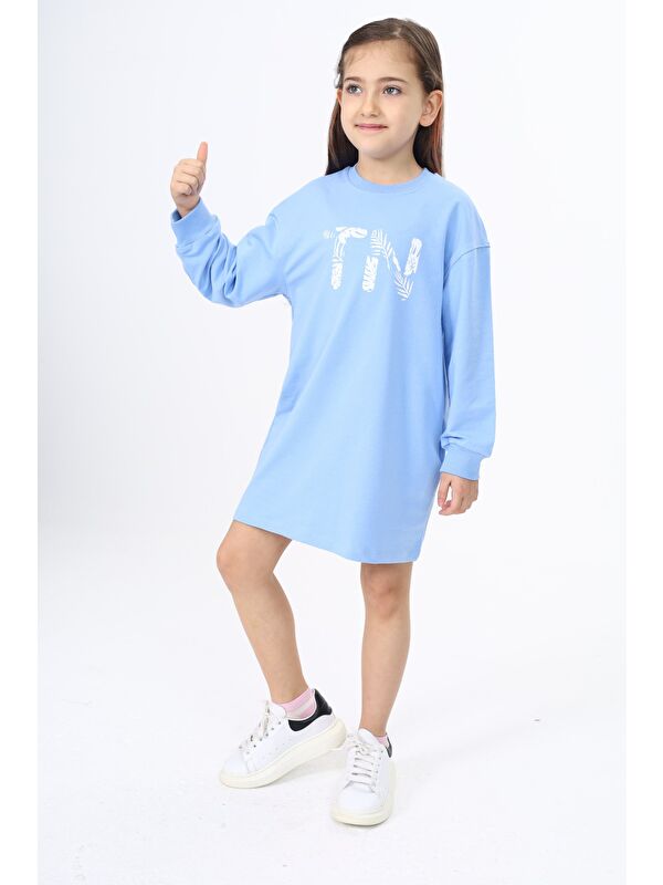 Toontoykids Kız Çocuk Baskılı Elbise
