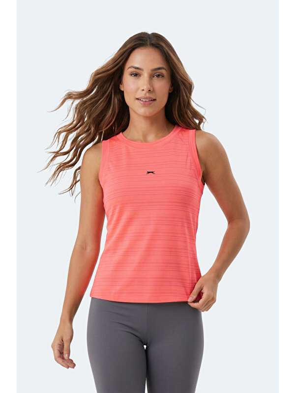 SLAZENGER KOREY Kadın Kolsuz Fuşya Tişört