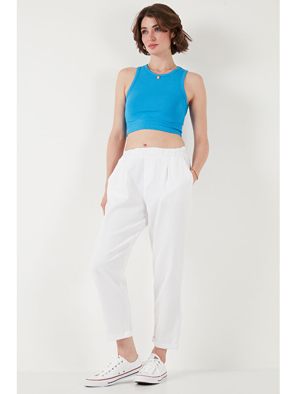Lela Slim Fit Normal Bel Boru Paça Pantolon 668Yp5372