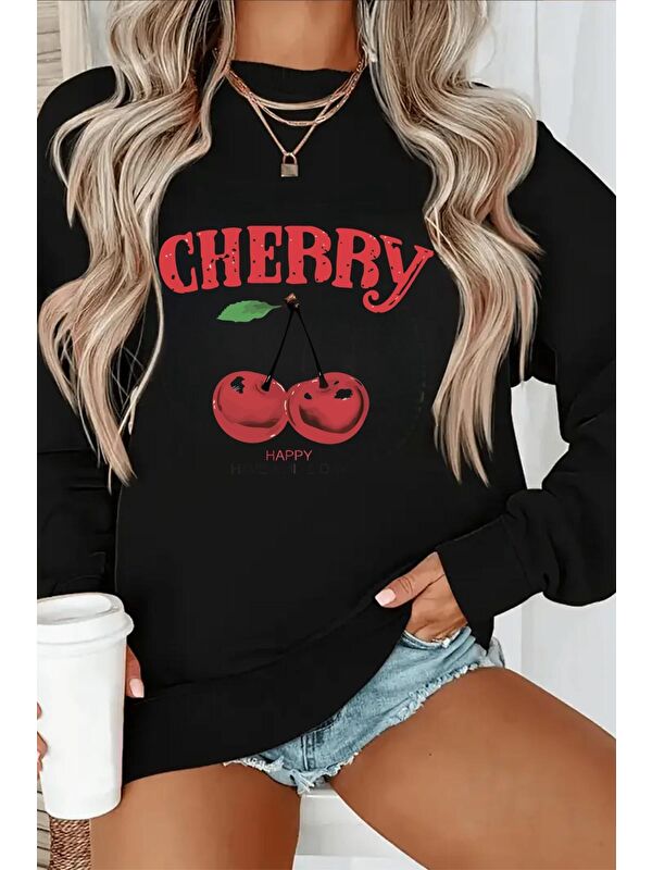 Oksit Bisiklet Yaka Chery 02 Ön Baskılı İçi Pamuklu Unisex Sweatshirt