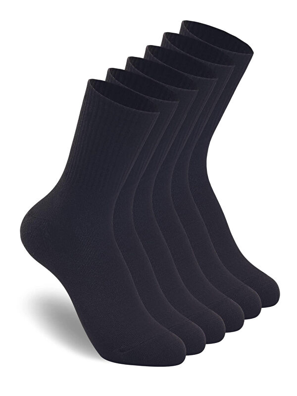 BGK 6 Çift Pamuklu Tenis Çorap Soket Boy - Unisex
