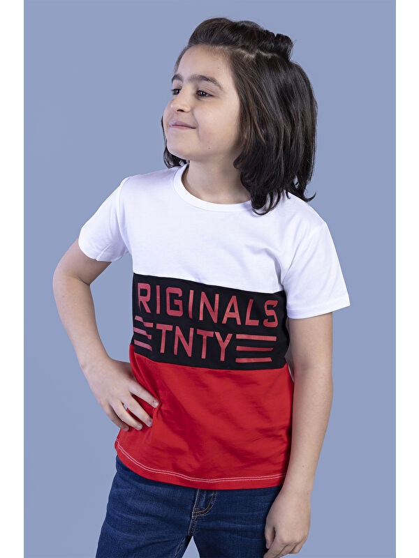 Toontoykids Erkek Çocuk Garni Detaylı Baskılı Tişört