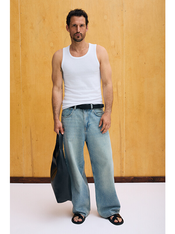 GRIMELANGE TREVISO Erkek Yumuşak Ve Esnek Kumaşlı Organik Pamuklu Slim Fit BEYAZ Atlet