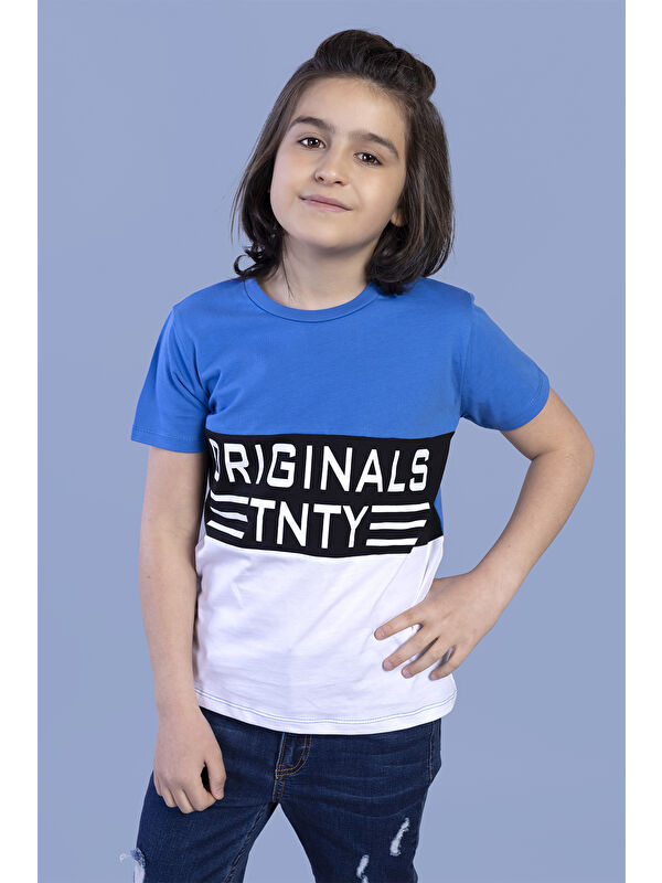 Toontoykids Erkek Çocuk Garni Detaylı Baskılı Tişört