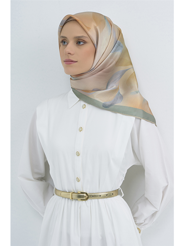 ARMİNE Saf İpek Twill Eşarp 9519D 37