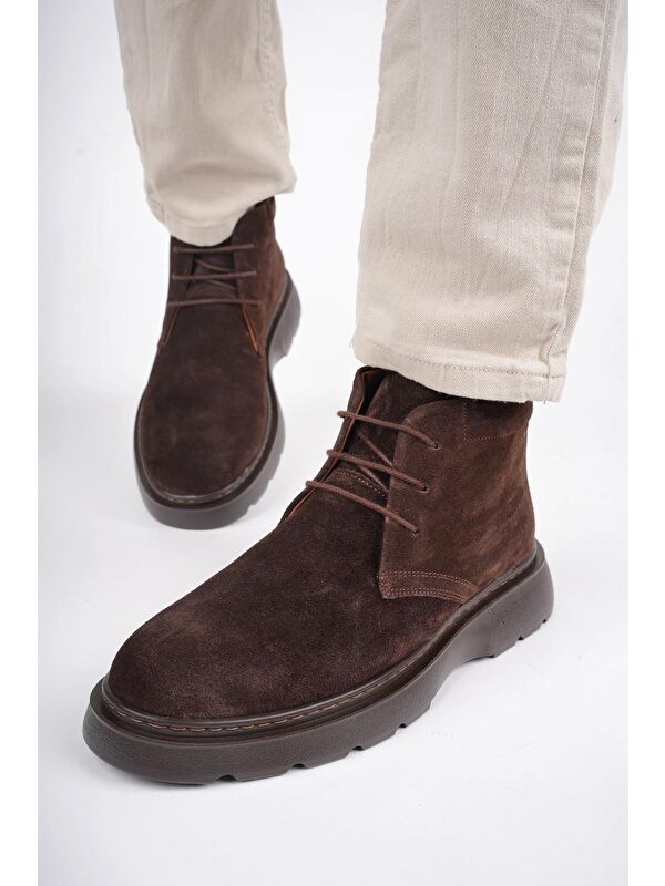 HENRY Bağcıklı Hakiki Deri Rahat Taban Erkek Chelsea Bot - Görsel 6