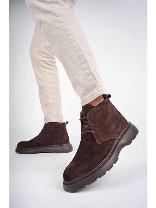 HENRY Bağcıklı Hakiki Deri Rahat Taban Erkek Chelsea Bot - Görsel 7