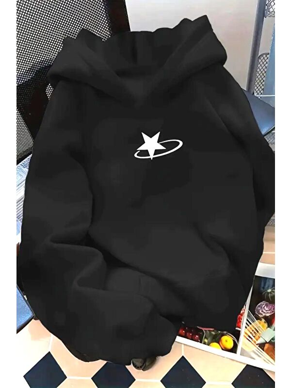 Oksit Speed Star Ön Baskılı İçi Pamuklu Unisex Kapüşonlu Sweatshirt