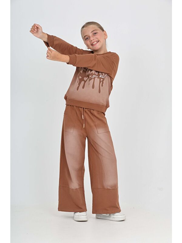 Toontoykids Kız Çocuk Follow Baskılı Eşofman Takım