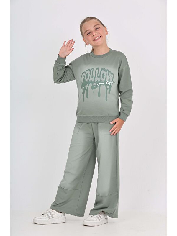 Toontoykids Kız Çocuk Follow Baskılı Eşofman Takım
