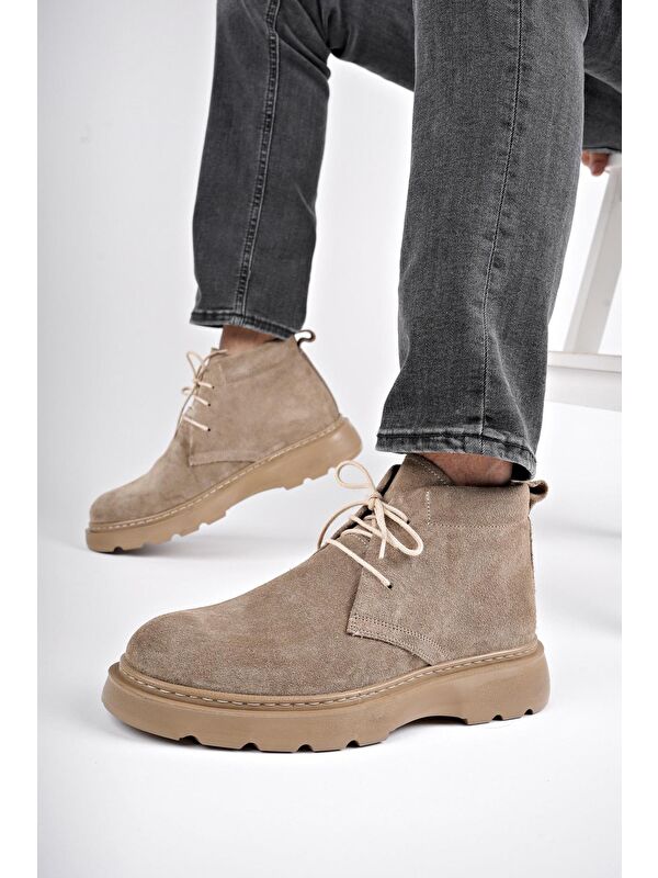 HENRY Bağcıklı Hakiki Deri Rahat Taban Erkek Chelsea Bot - Görsel 6