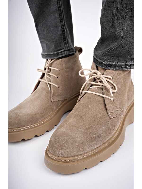 HENRY Bağcıklı Hakiki Deri Rahat Taban Erkek Chelsea Bot - Görsel 8