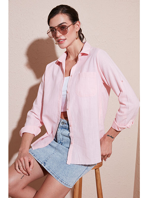 Lela Pamuklu Regular Fit Cepli Gömlek Cf25S16992