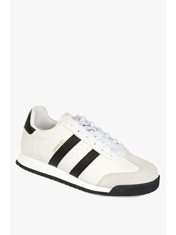 Samuel Beyaz Siyah Erkek Spor Ayakkabı - Görsel 3