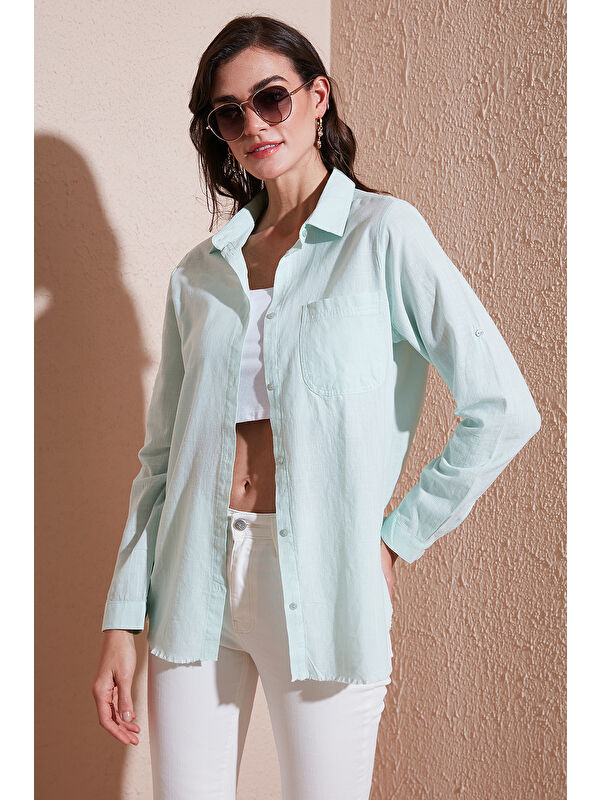 Lela Pamuklu Regular Fit Cepli Gömlek Cf25S16992