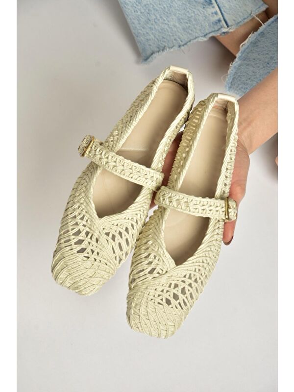 Fox Shoes Bej Kadın Babet Y444540004