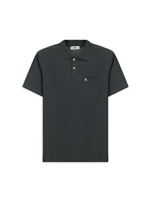 Kiğılı Erkek Polo Yaka Regular Fit Cepli Nakışlı %100 Pamuk T-shirt