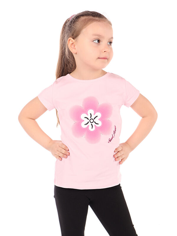 Toontoykids Kız Çocuk Baskılı Tişört