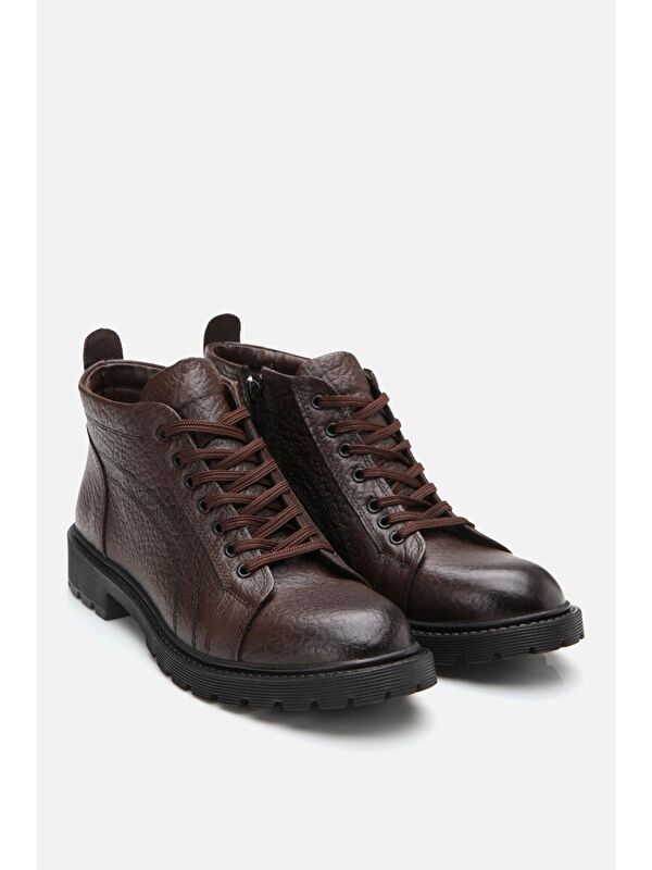 Hakiki Deri Kahve Erkek Günlük Bot - Görsel 3