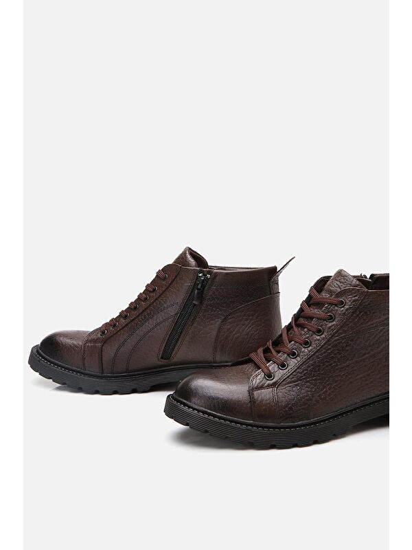 Hakiki Deri Kahve Erkek Günlük Bot - Görsel 4