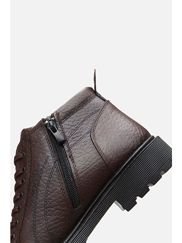 Hakiki Deri Kahve Erkek Günlük Bot - Görsel 6