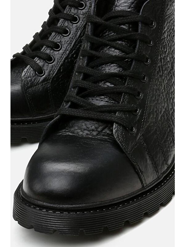 Hakiki Deri Siyah Erkek Günlük Bot - Görsel 4