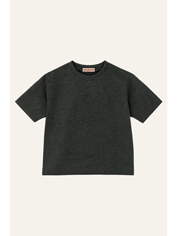 ZEYLAND Erkek Çocuk Kısa Kol T-Shirt - Antrasit