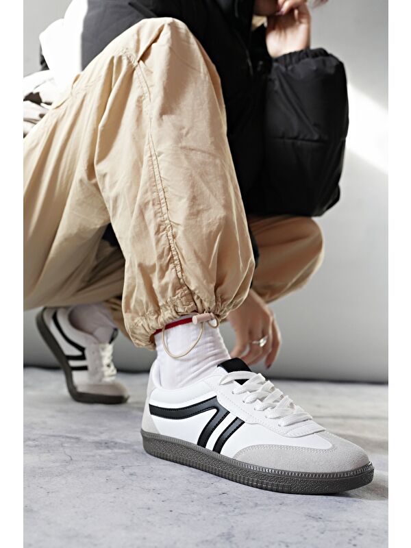 GARCİA Unisex Ortopedik Günlük Bağcıklı Yürüyüş Koşu Sneaker Spor Ayakkabı - Görsel 9