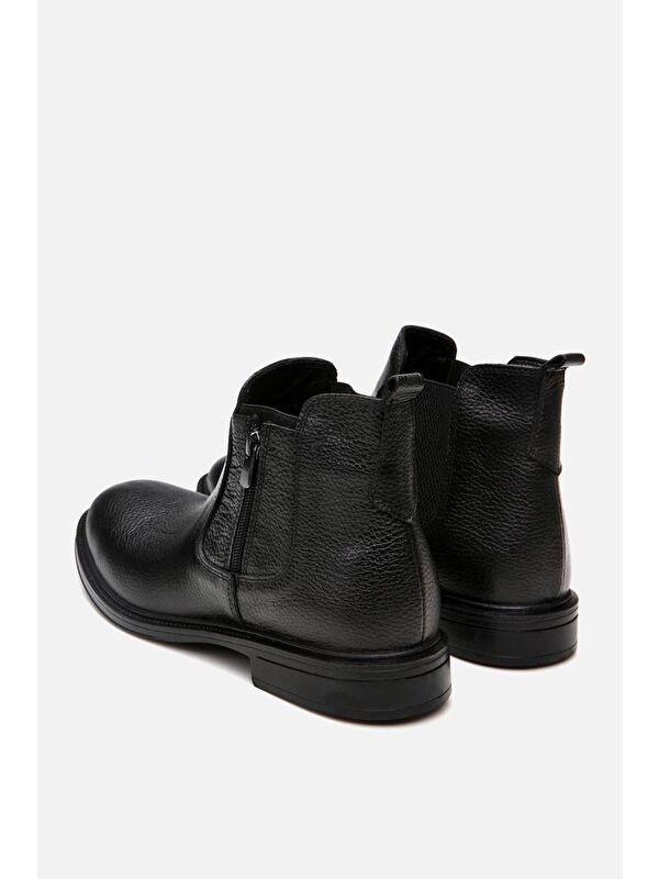 Hakiki Deri Siyah Erkek Günlük Bot - Görsel 11