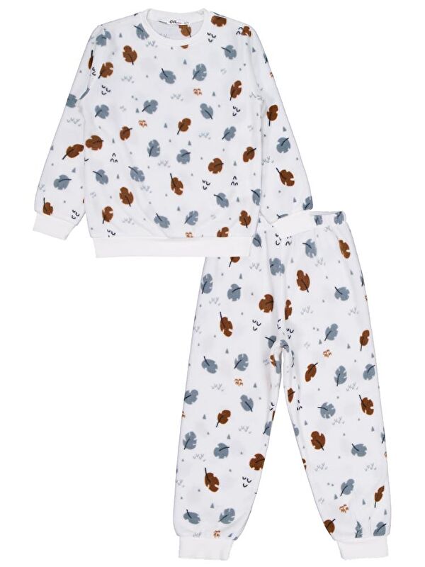 Civil Girls Yaprak Desen 6-9 Yaş Pijama Takımı