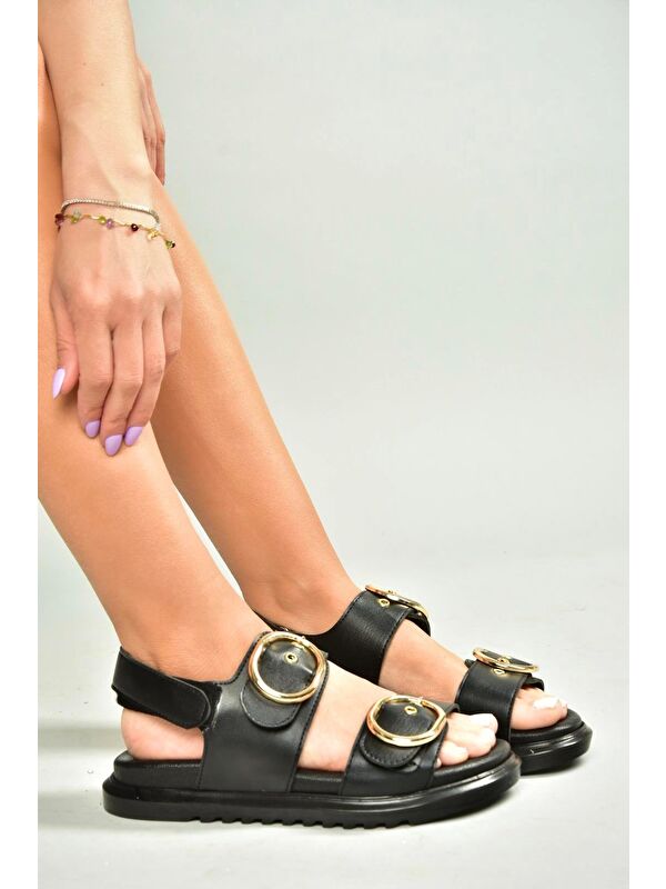 Siyah Kadın Sandalet U7250921 - Görsel 2