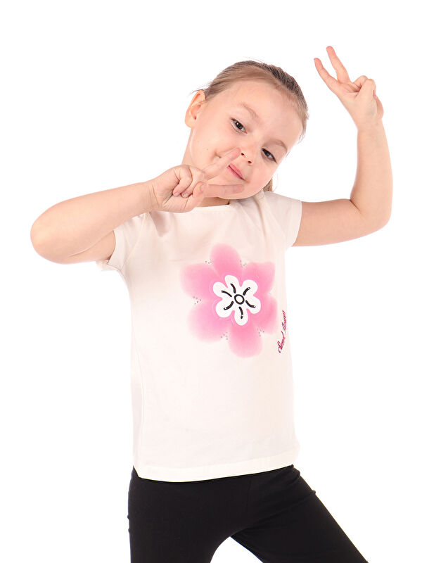 Toontoykids Kız Çocuk Baskılı Tişört