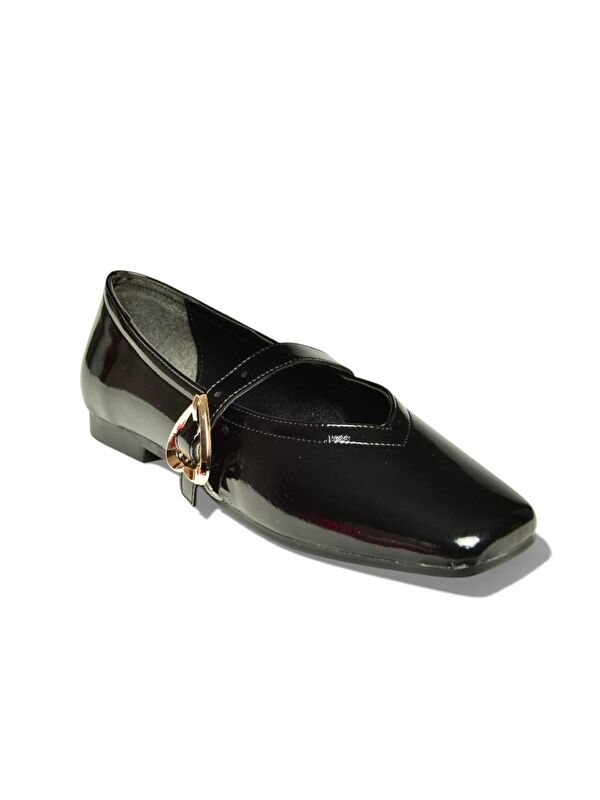 Fox Shoes Siyah Kadın Babet Y726632608