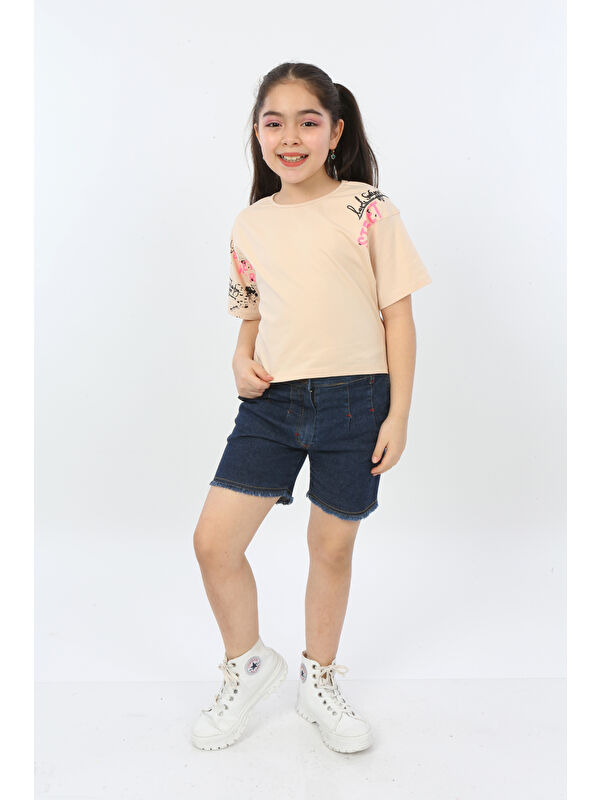 Toontoykids Kız Çocuk Street Baskılı Tişört