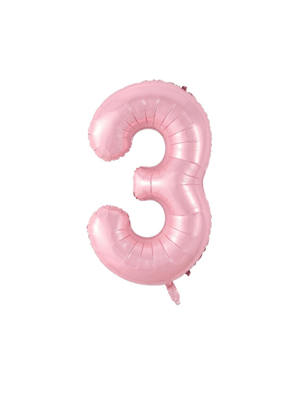 Le Mabelle Pembe 3 Rakamı Parti Balonu