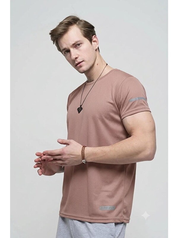 Oksit Cappi Mikro Polyester Slim Fit Perform Antrenman Sporcu Erkek Tshirt