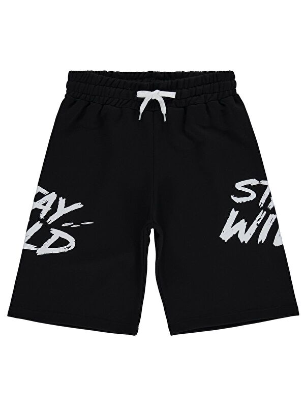 Civil Boys Stay Wild Baskılı 10-13 Yaş Kapri - Siyah