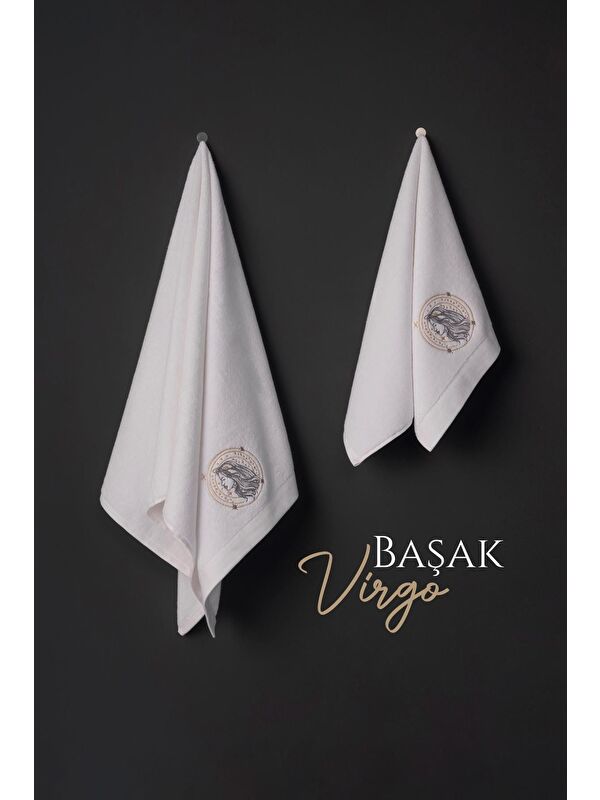 Varol %100 Microcotton Üst Kalite Havlu Seti Burç Nakışlı Basak