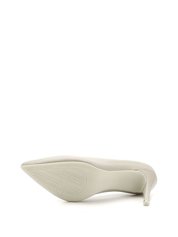 Gonderi(r) Bej Gonderi(r) Sivri Burun Kadın İnce Topuklu Hakiki Deri Stiletto